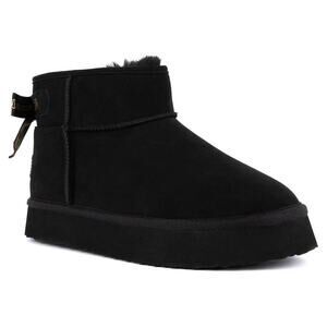 Juicy Couture Women Olden Platform Ankle Booties Size US 8 Black Faux Suede